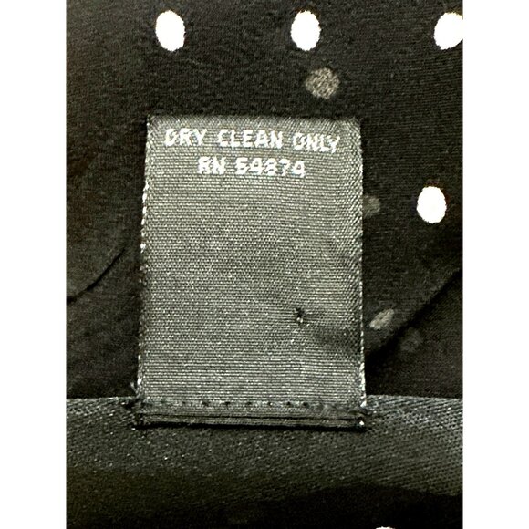 The Limited Silk XL Black White Polka Dot Sheer Blouse Short Sleeve Sheercore - Picture 11 of 11